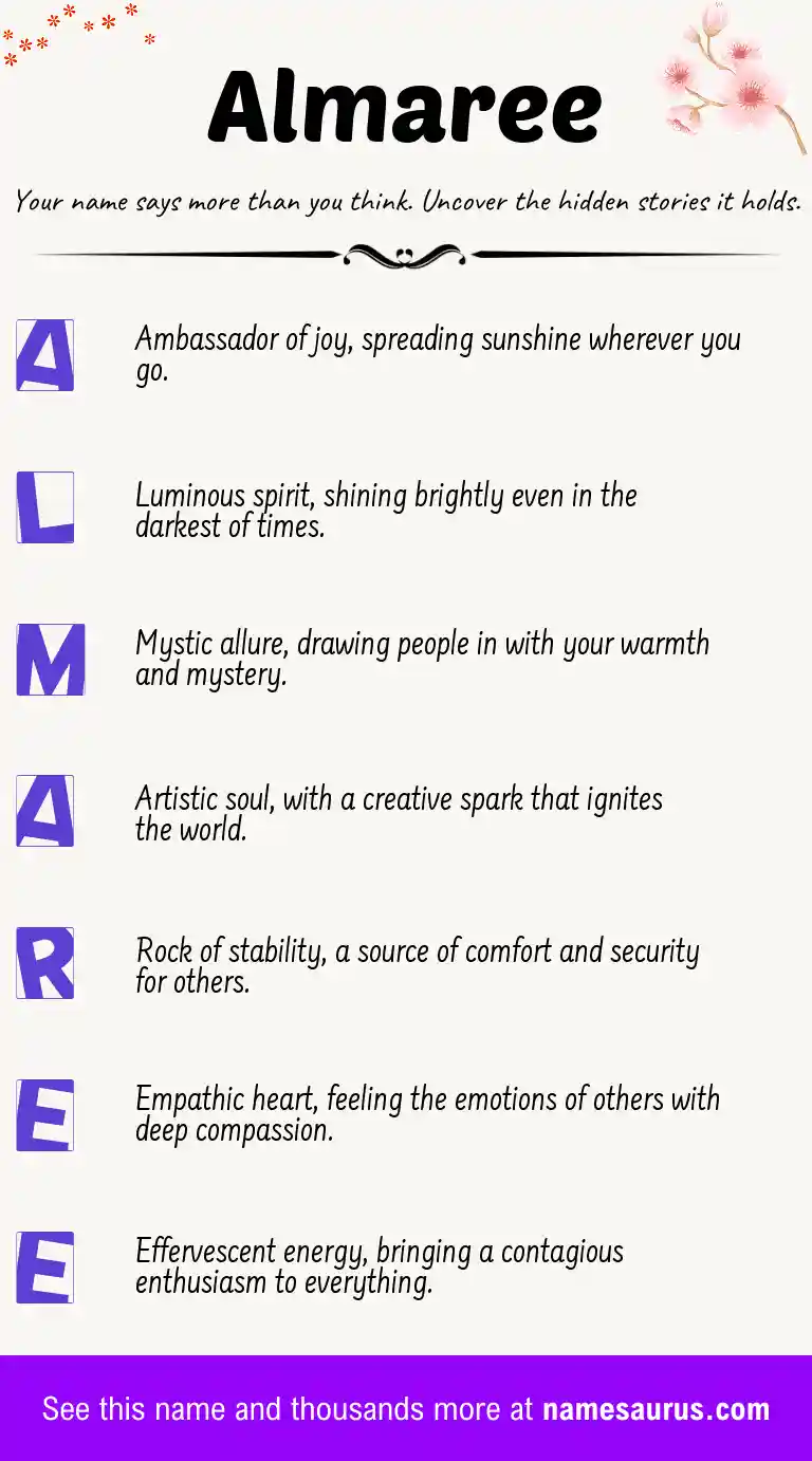 Acrostic poem about Almaree.