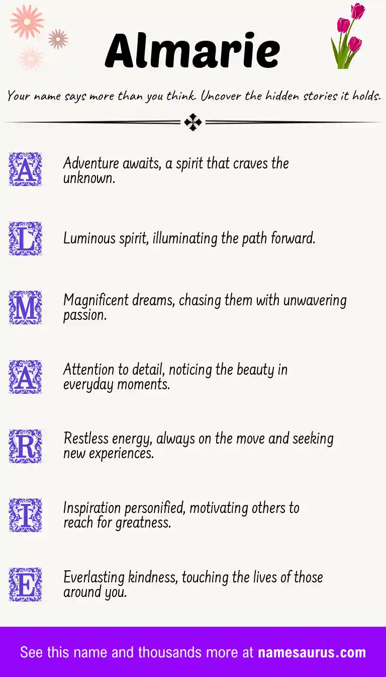 Acrostic poem about Almarie.
