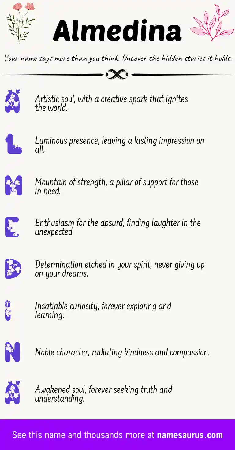 Acrostic poem about Almedina.