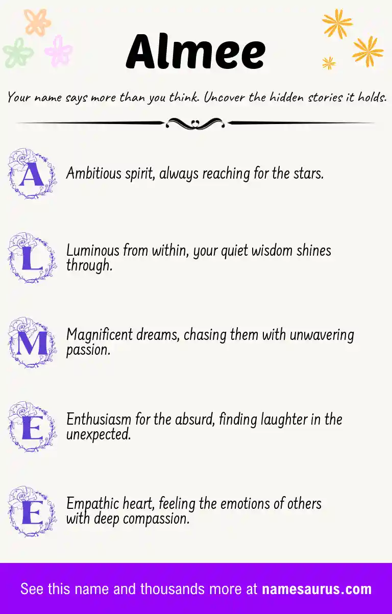 Acrostic poem about Almee.