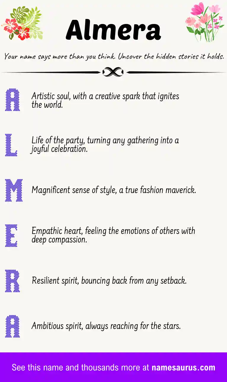 Acrostic poem about Almera.