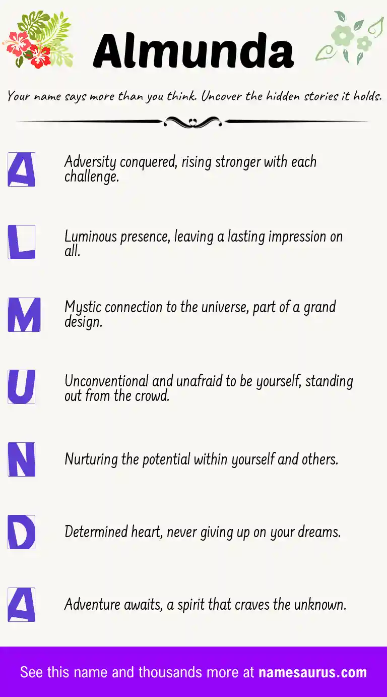 Acrostic poem about Almunda.