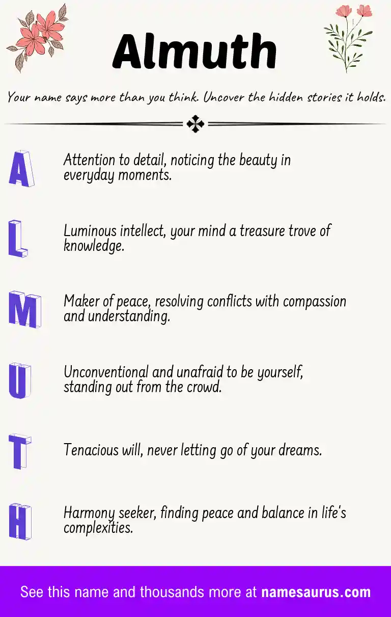 Acrostic poem about Almuth.