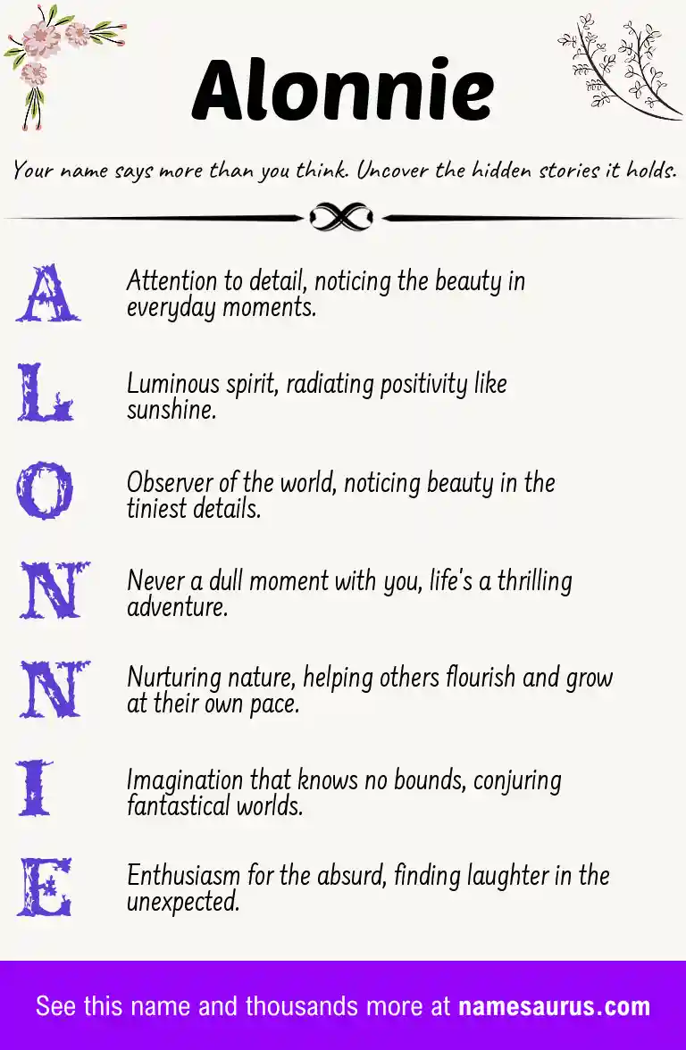 Acrostic poem about Alonnie.