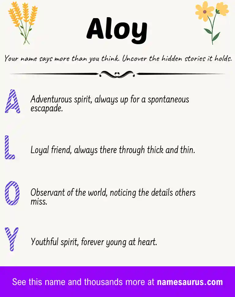 Acrostic poem about Aloy.