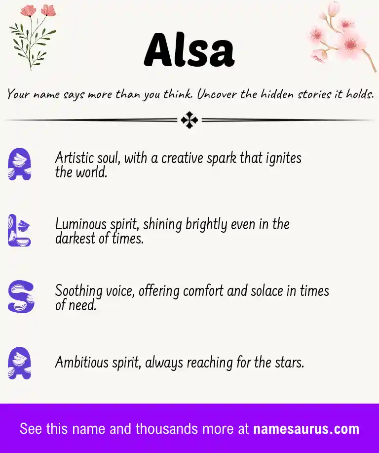 Acrostic poem about Alsa.