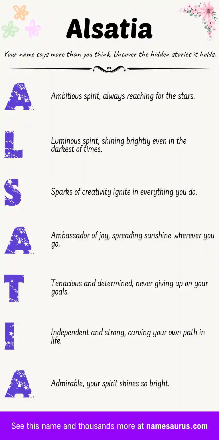 Acrostic poem about Alsatia.