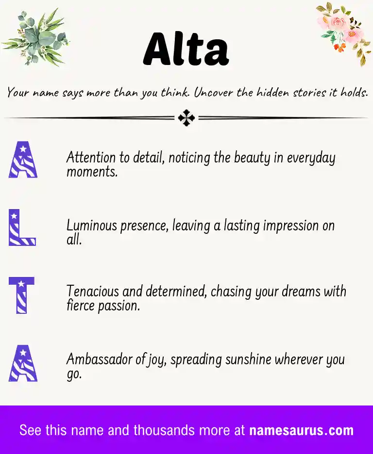 Acrostic poem about Alta.