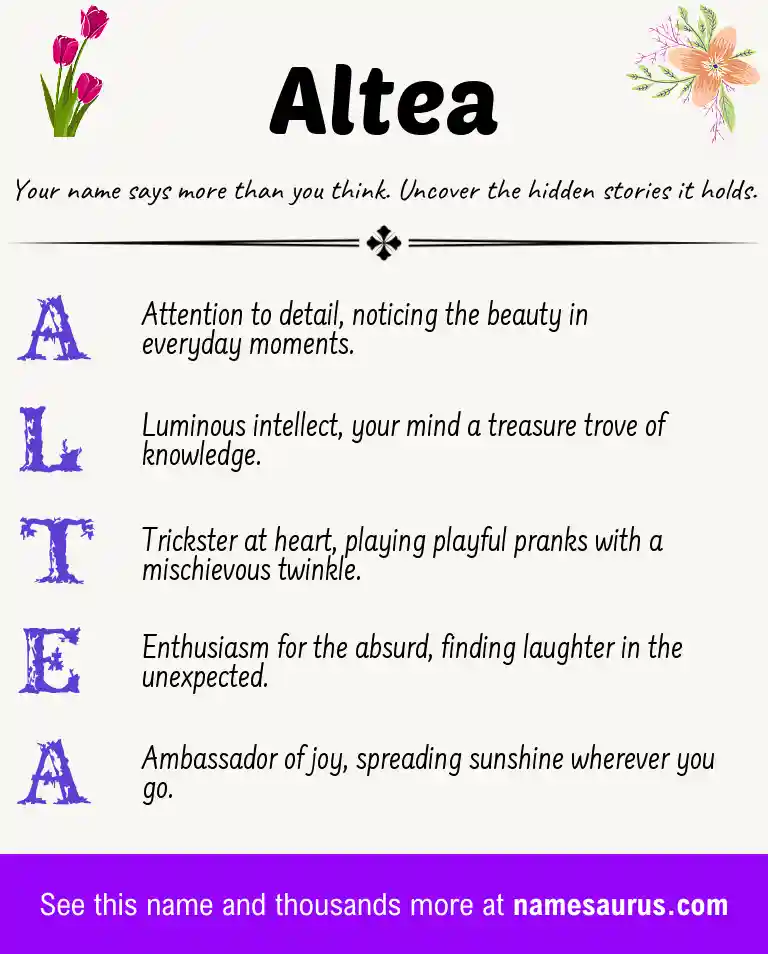 Acrostic poem about Altea.