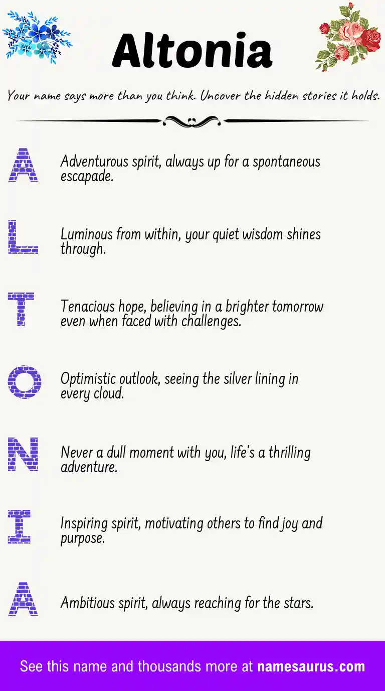 Acrostic poem about Altonia.