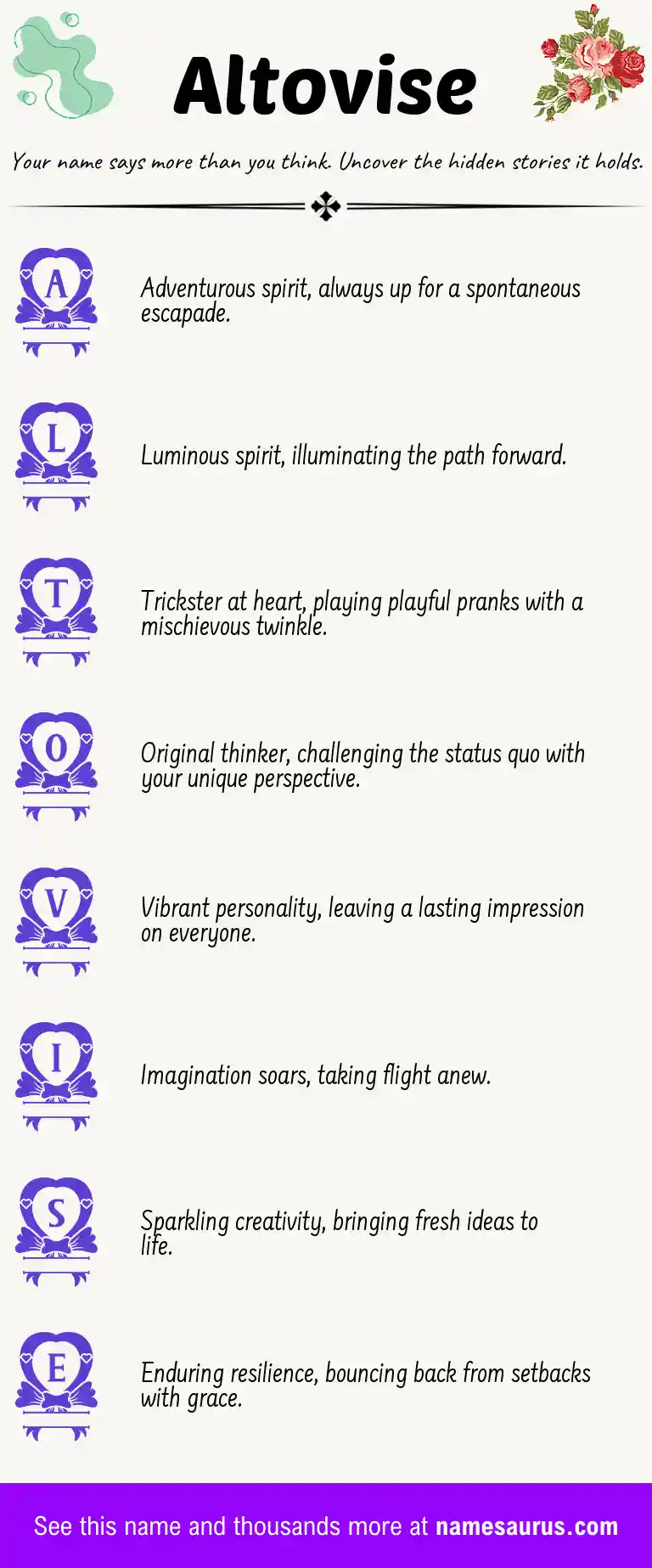 Acrostic poem about Altovise.