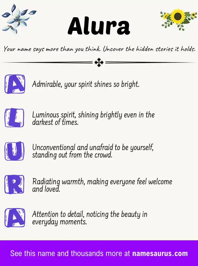 Acrostic poem about Alura.
