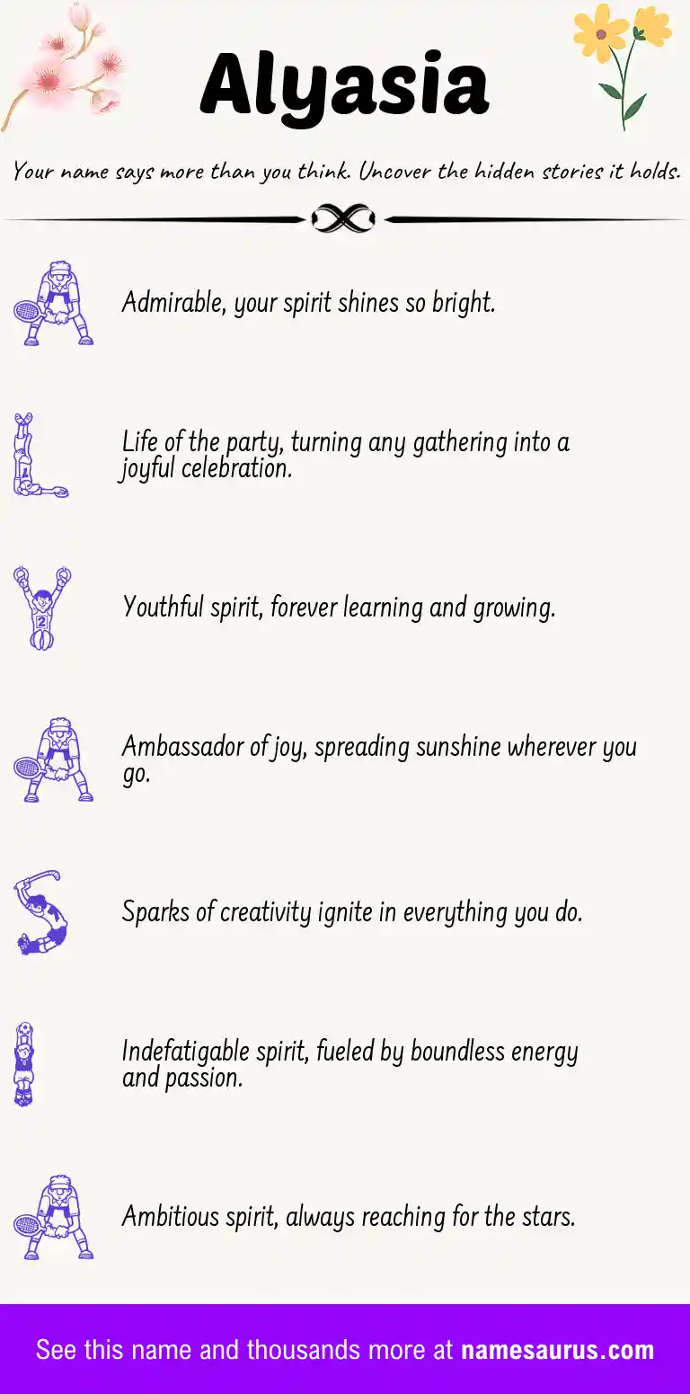 Acrostic poem about Alyasia.