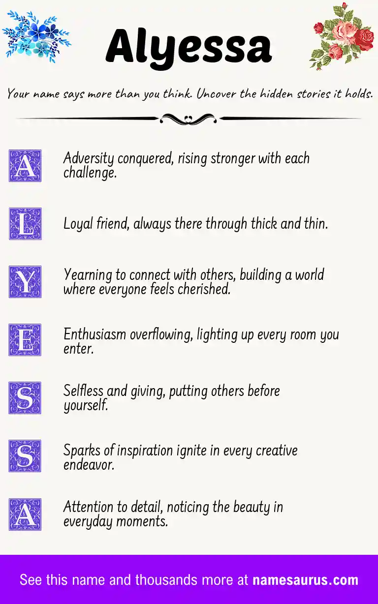 Acrostic poem about Alyessa.
