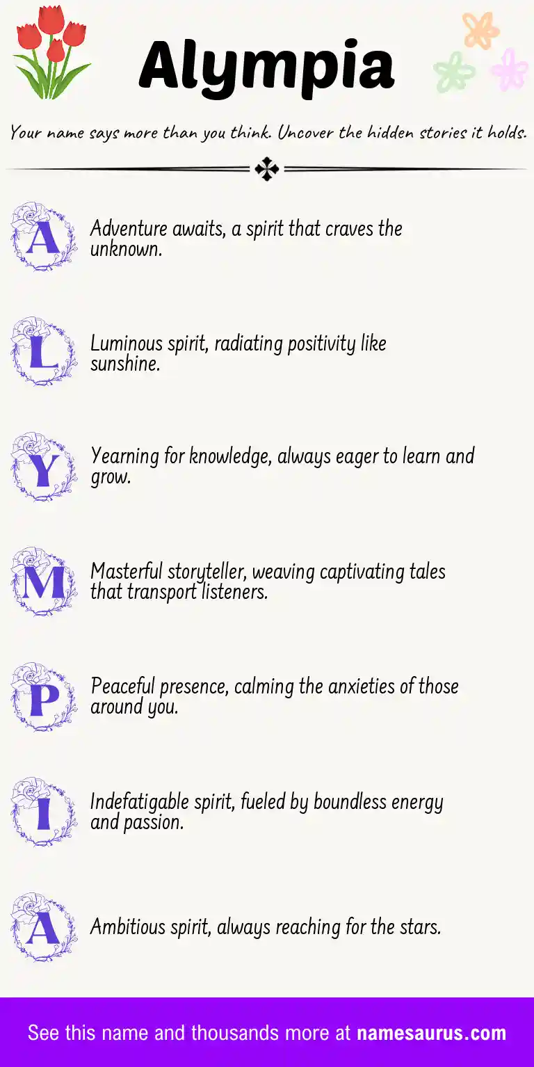 Acrostic poem about Alympia.