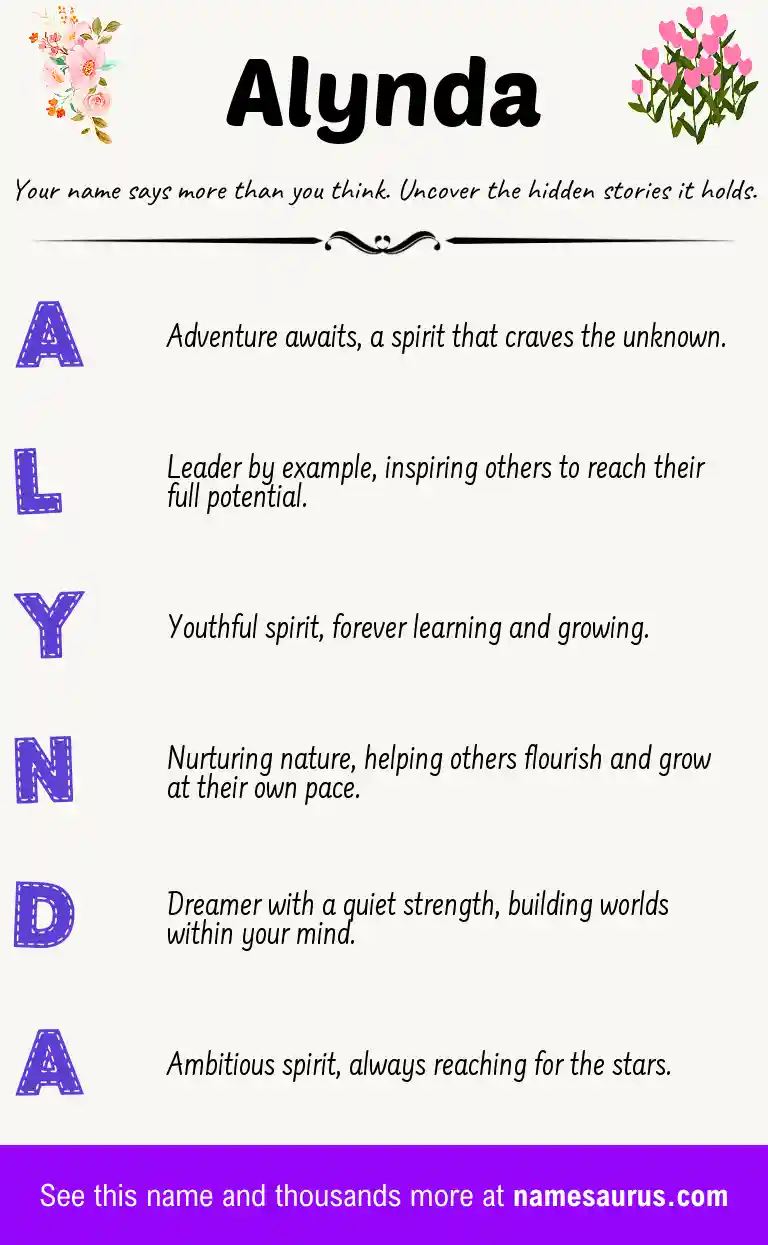 Acrostic poem about Alynda.