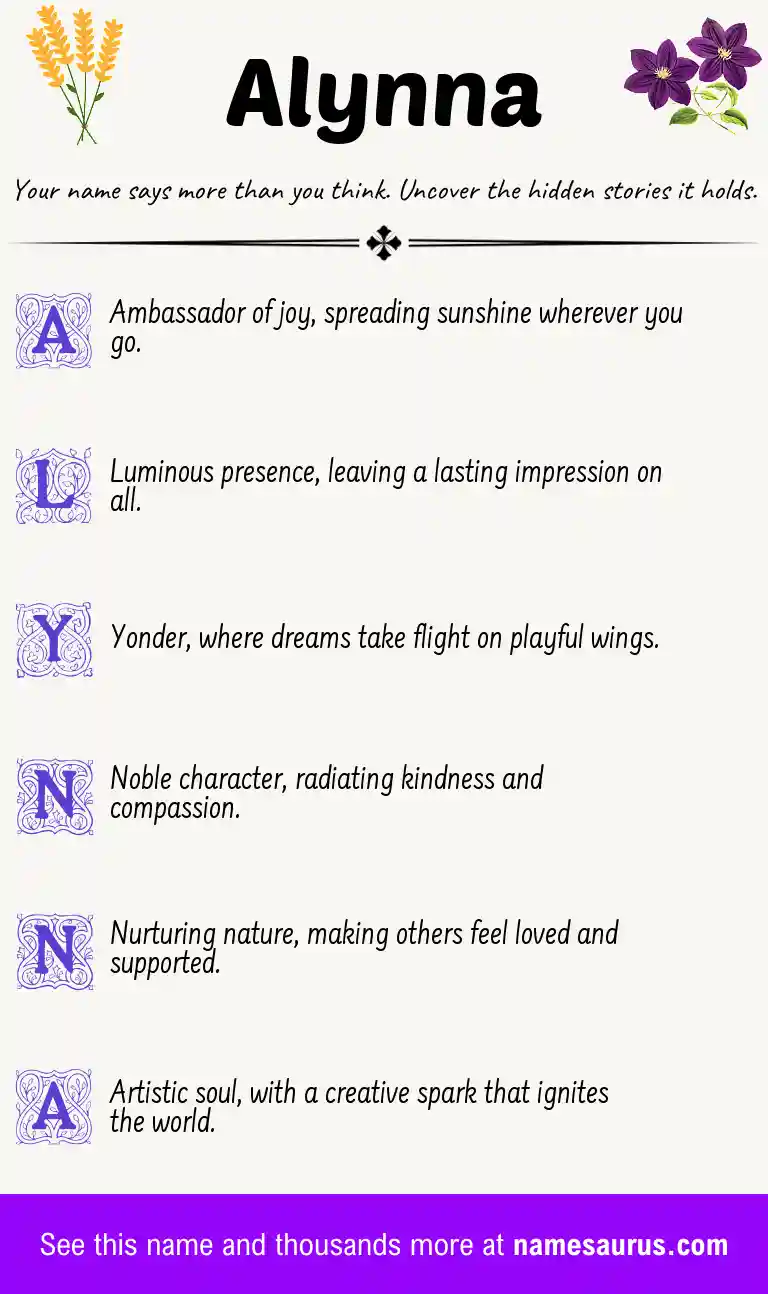 Acrostic poem about Alynna.