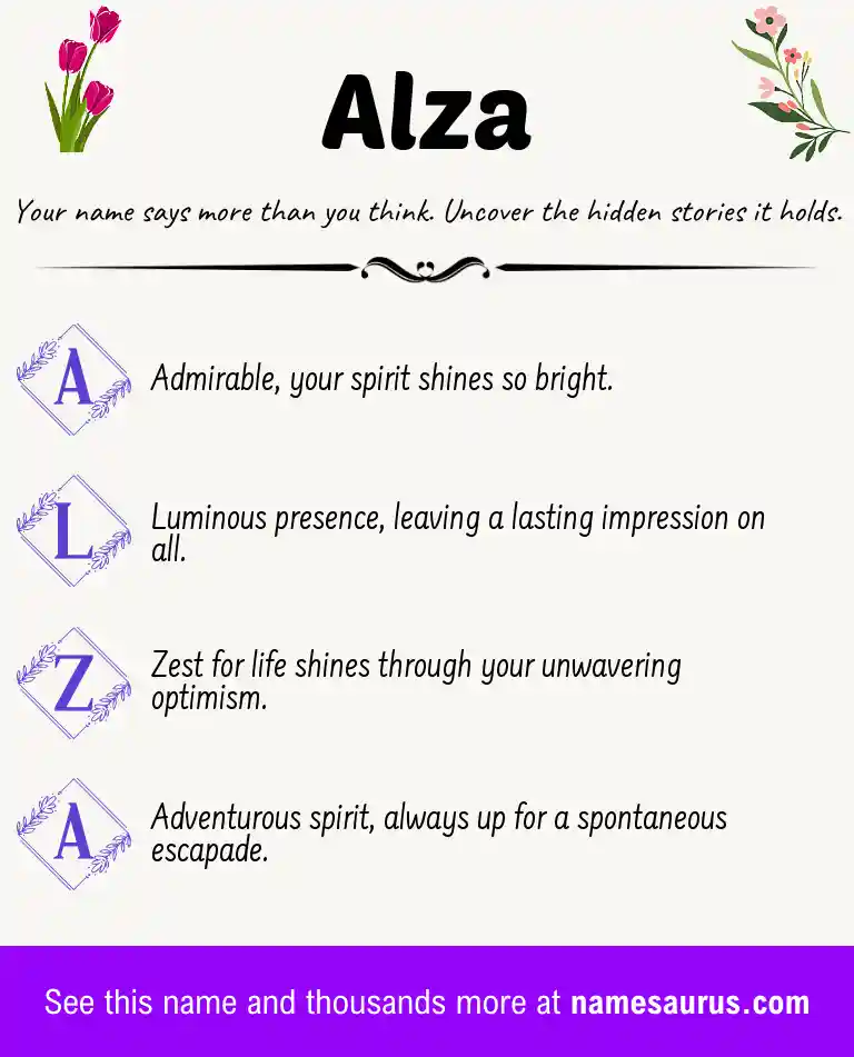 Acrostic poem about Alza.