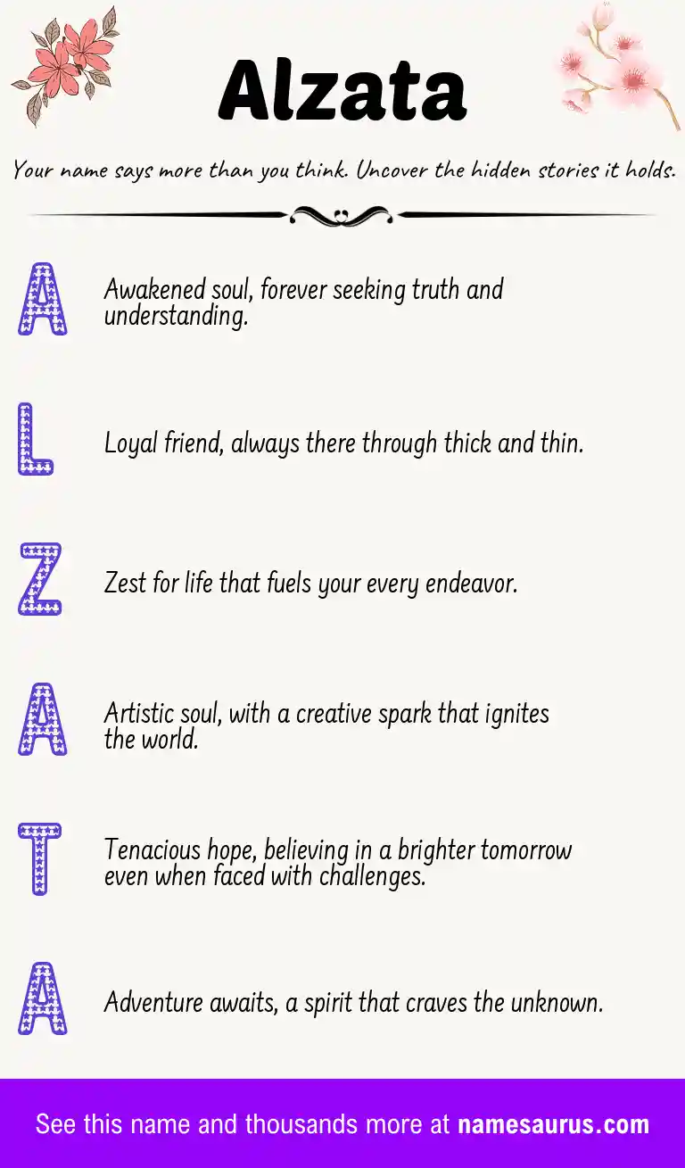 Acrostic poem about Alzata.