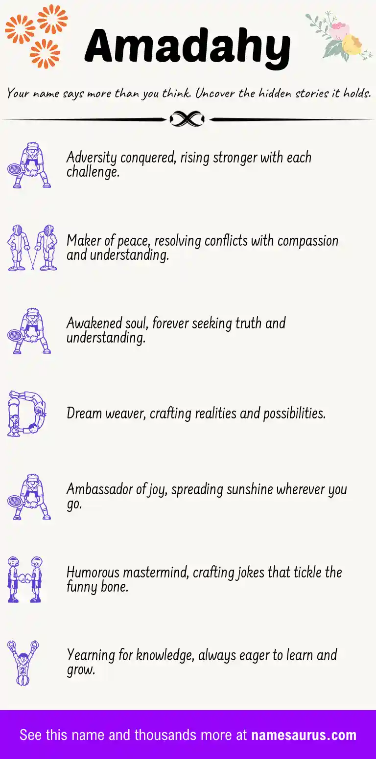 Acrostic poem about Amadahy.