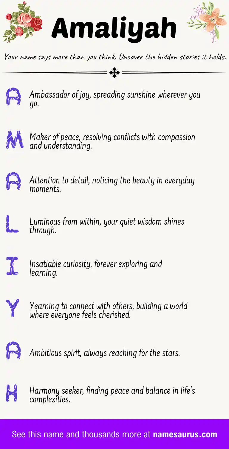Acrostic poem about Amaliyah.