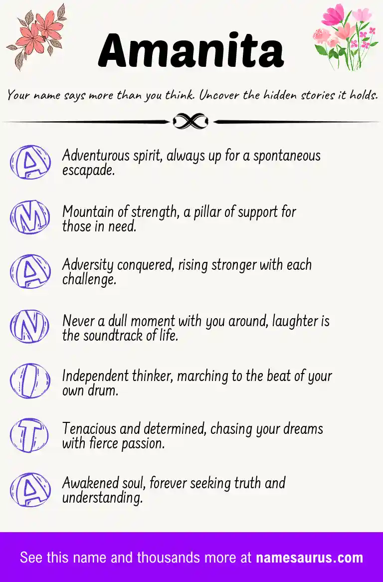 Acrostic poem about Amanita.
