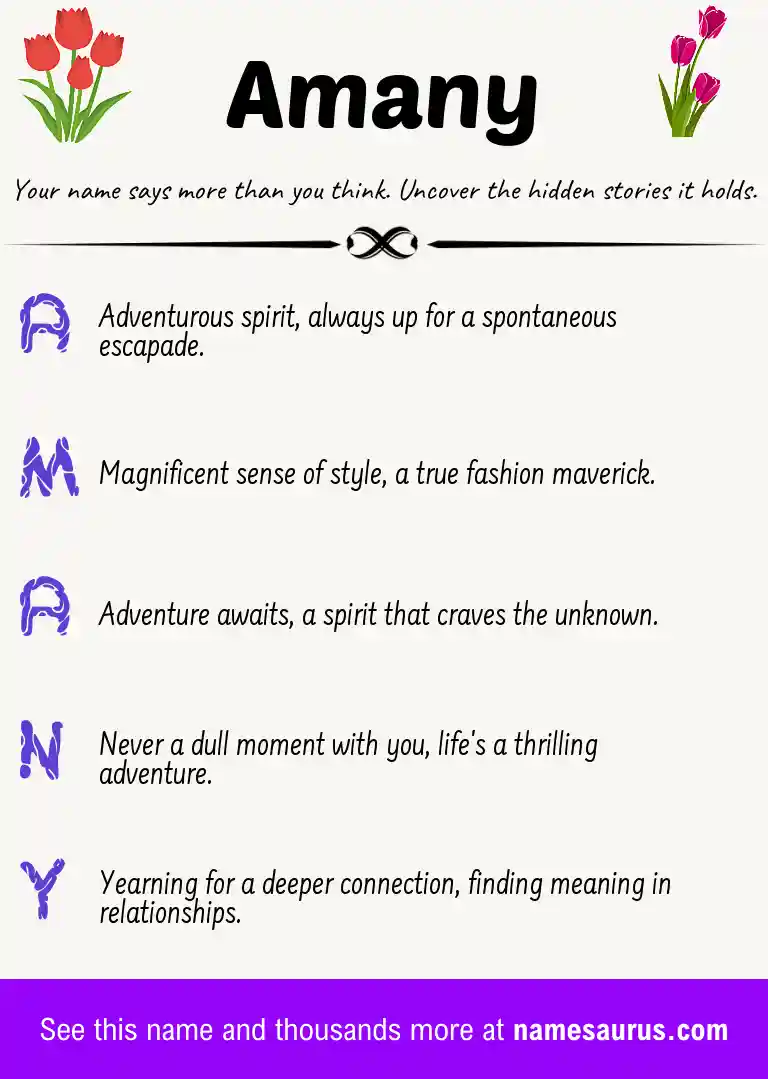 Acrostic poem about Amany.