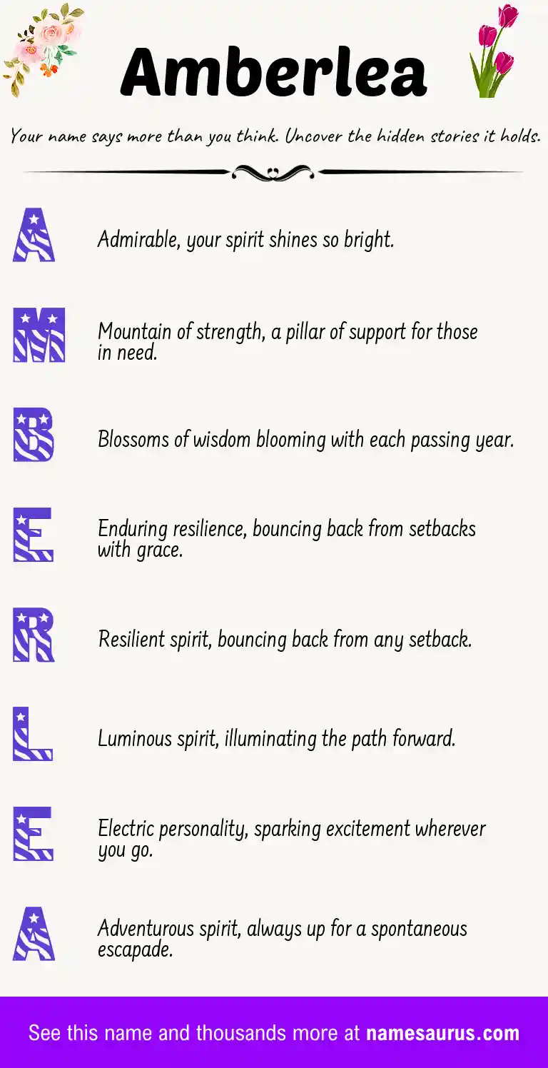 Acrostic poem about Amberlea.