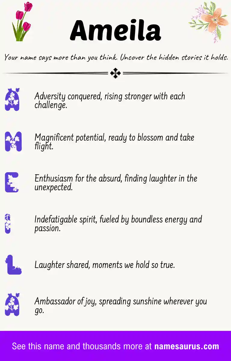 Acrostic poem about Ameila.