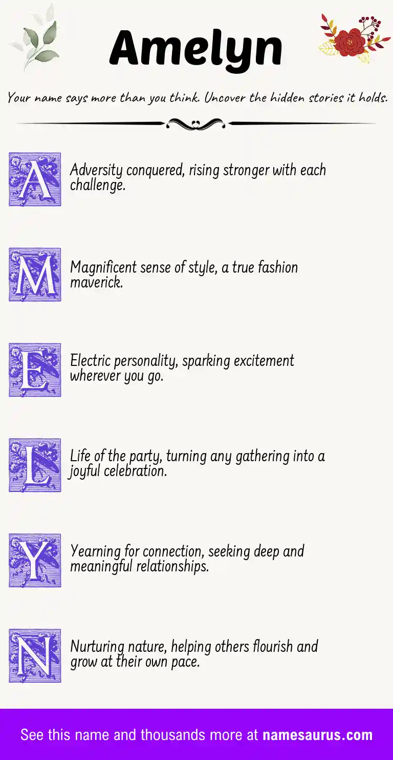 Acrostic poem about Amelyn.