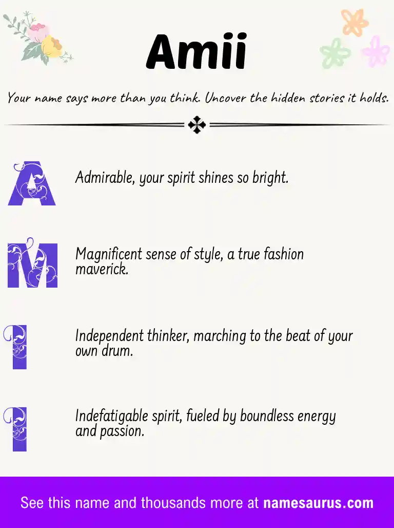 Acrostic poem about Amii.