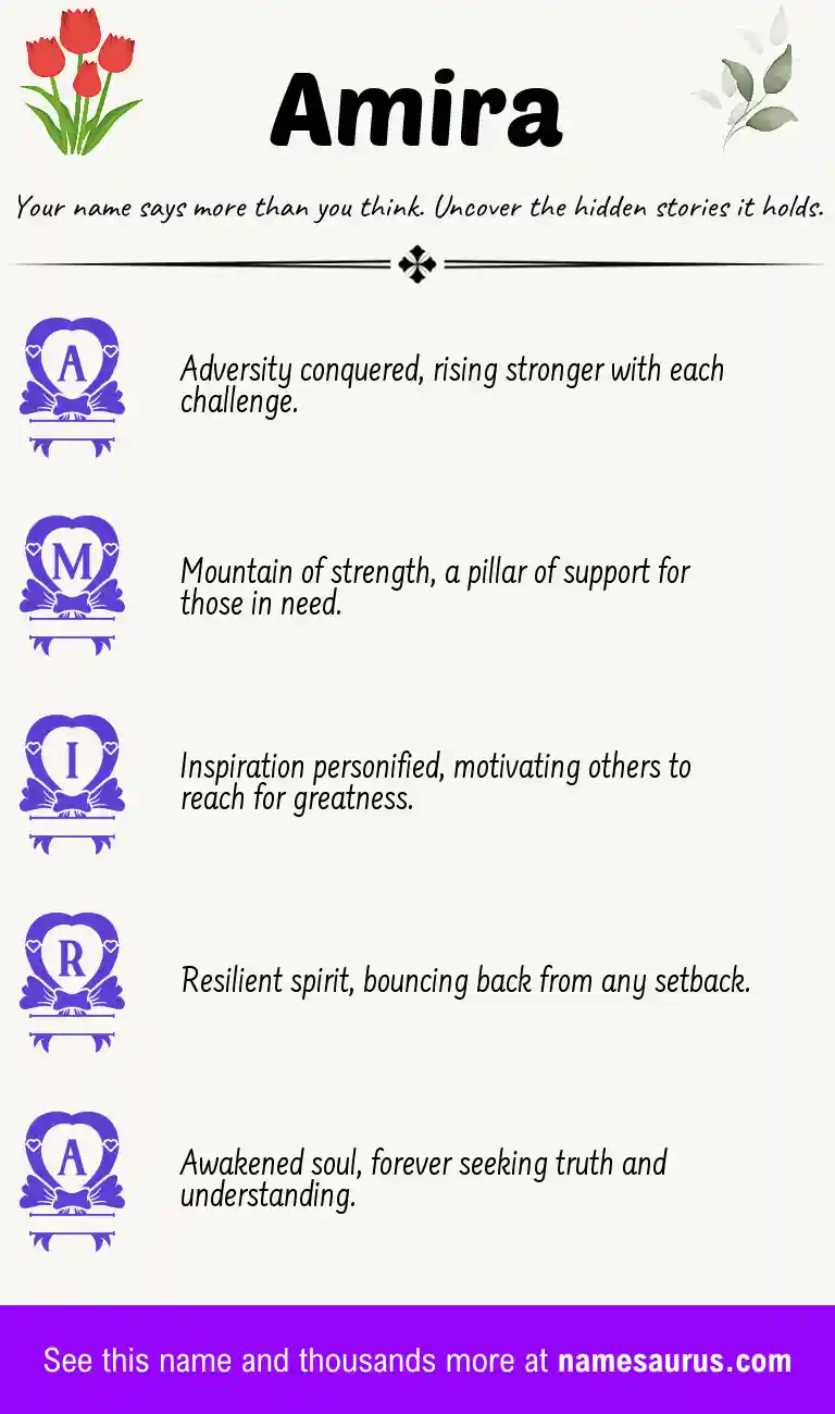 Acrostic poem about Amira.