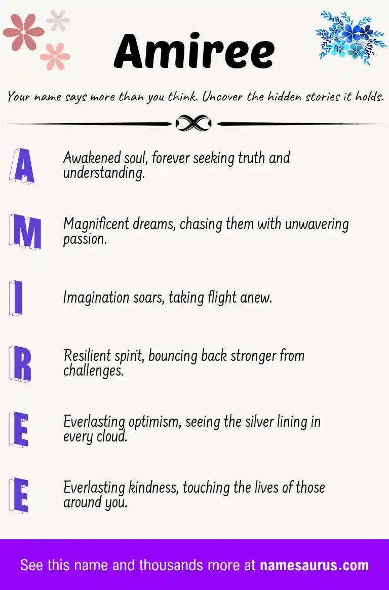Acrostic poem about Amiree.