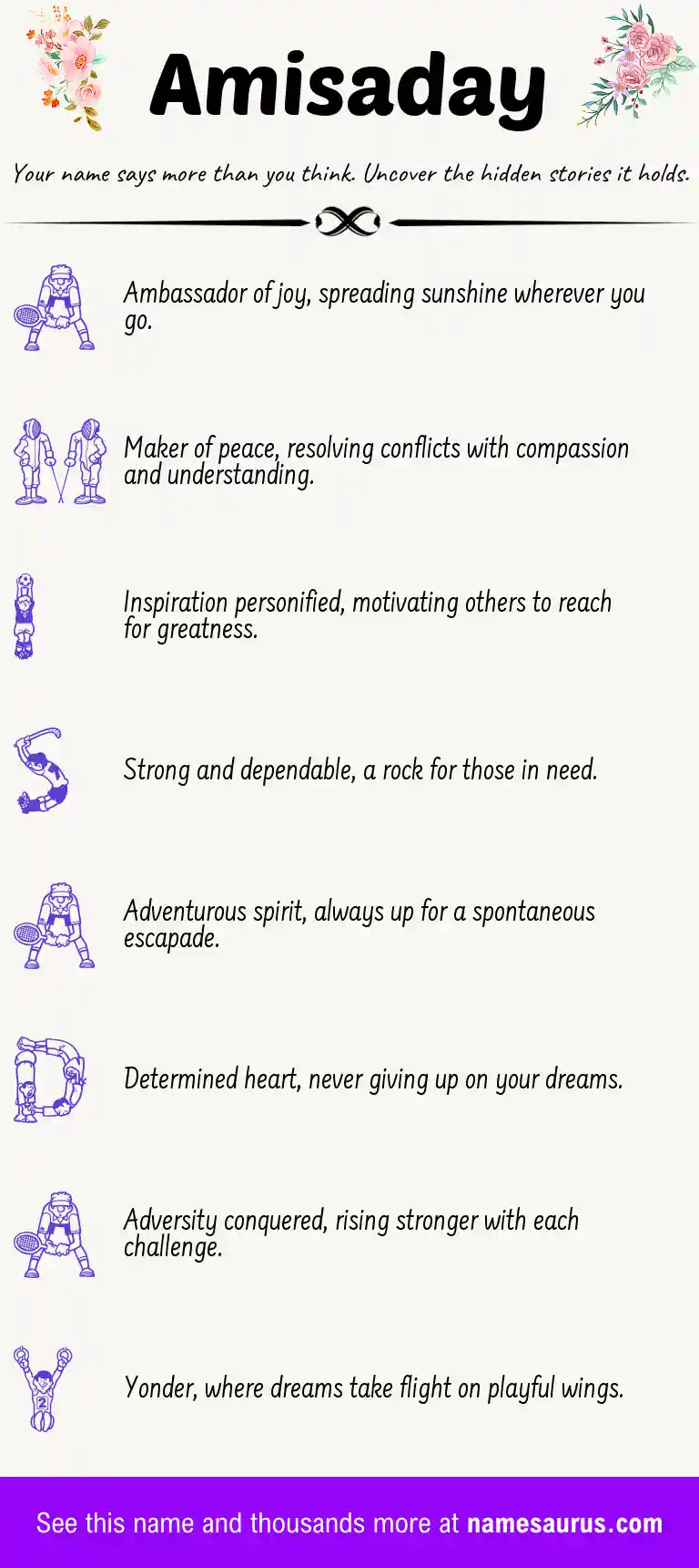 Acrostic poem about Amisaday.