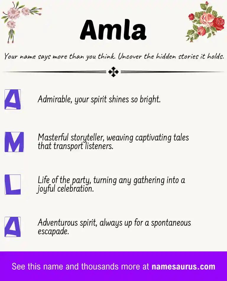 Acrostic poem about Amla.