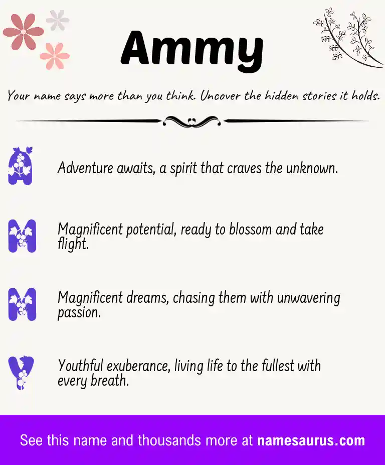 Acrostic poem about Ammy.