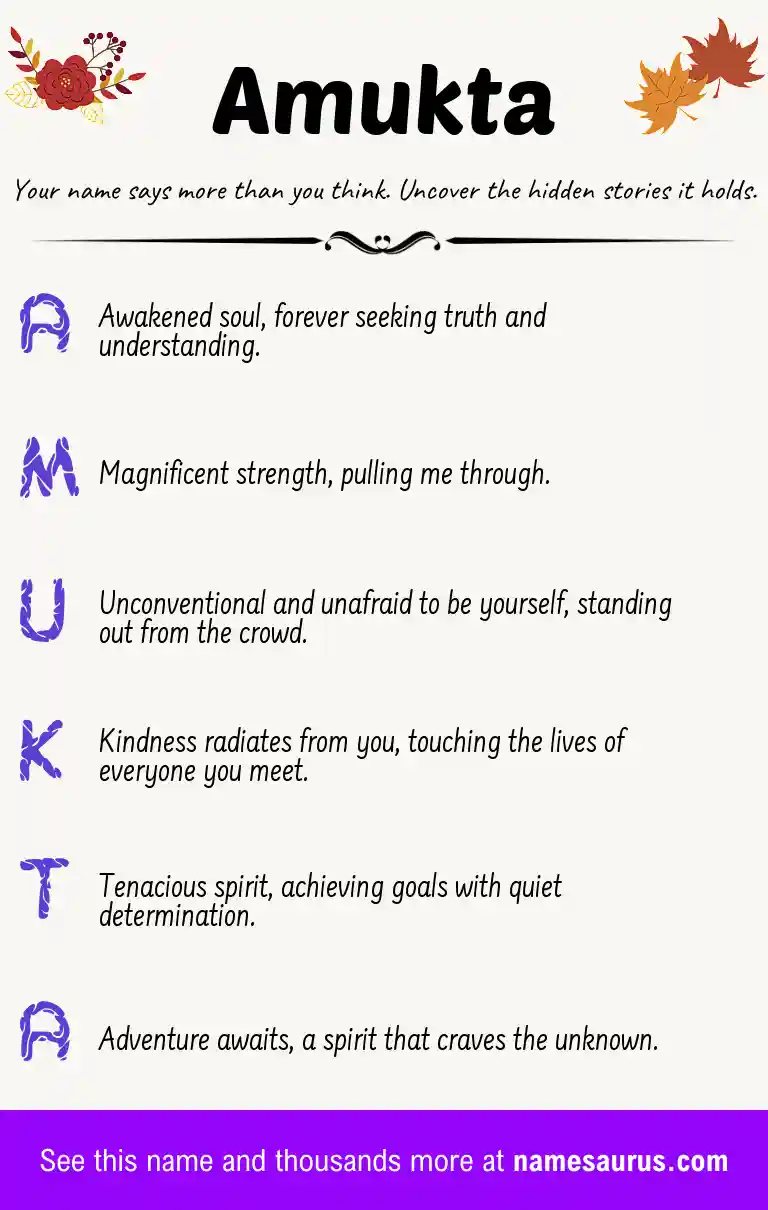 Acrostic poem about Amukta.