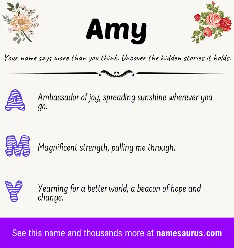 Acrostic poem about Amy.