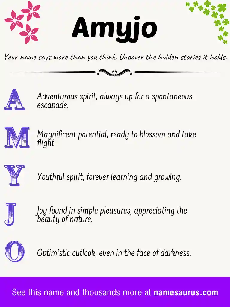 Acrostic poem about Amyjo.