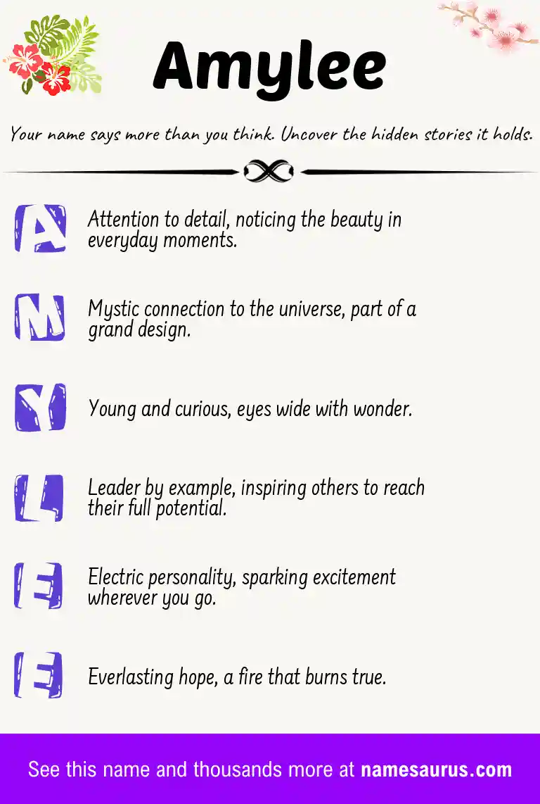 Acrostic poem about Amylee.