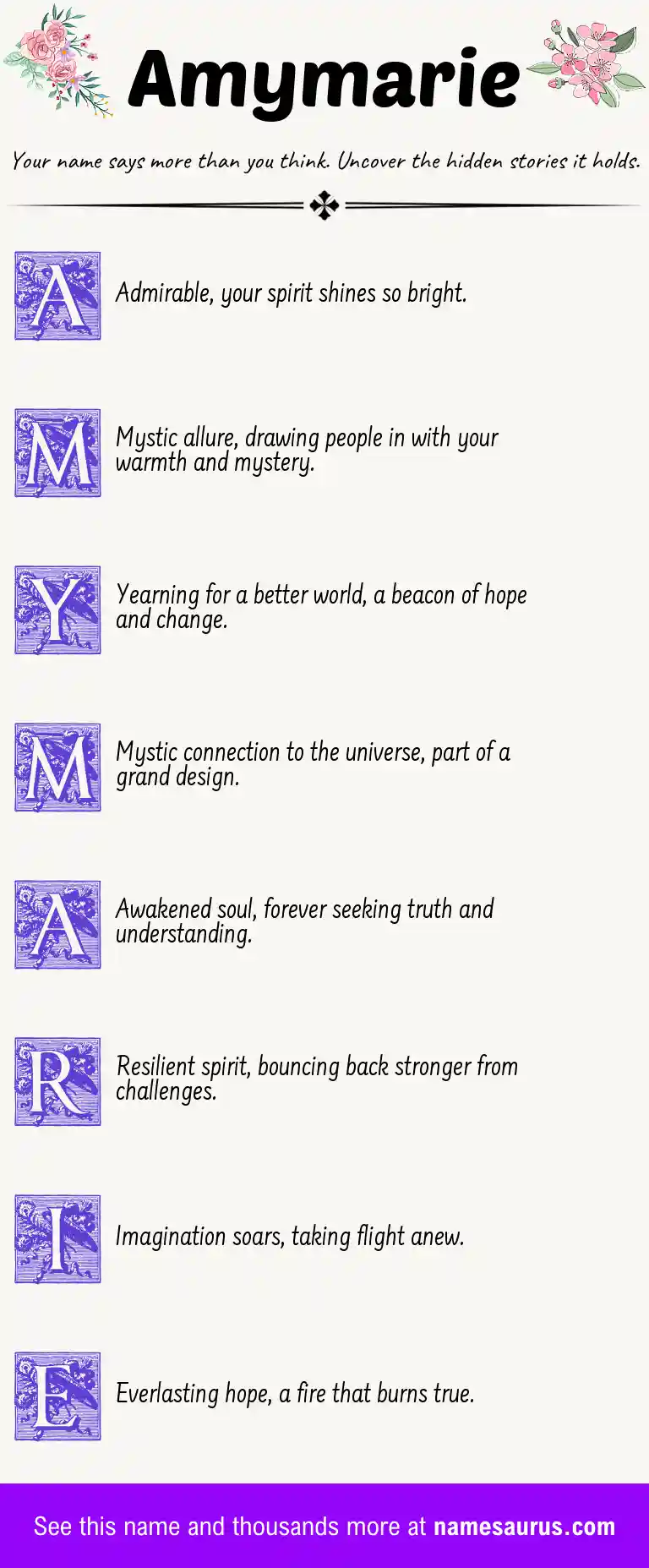 Acrostic poem about Amymarie.