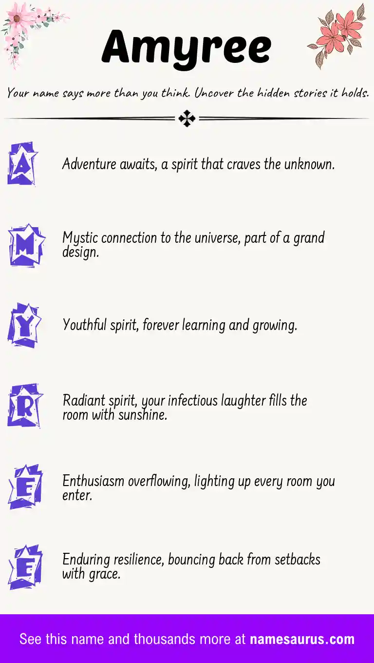 Acrostic poem about Amyree.