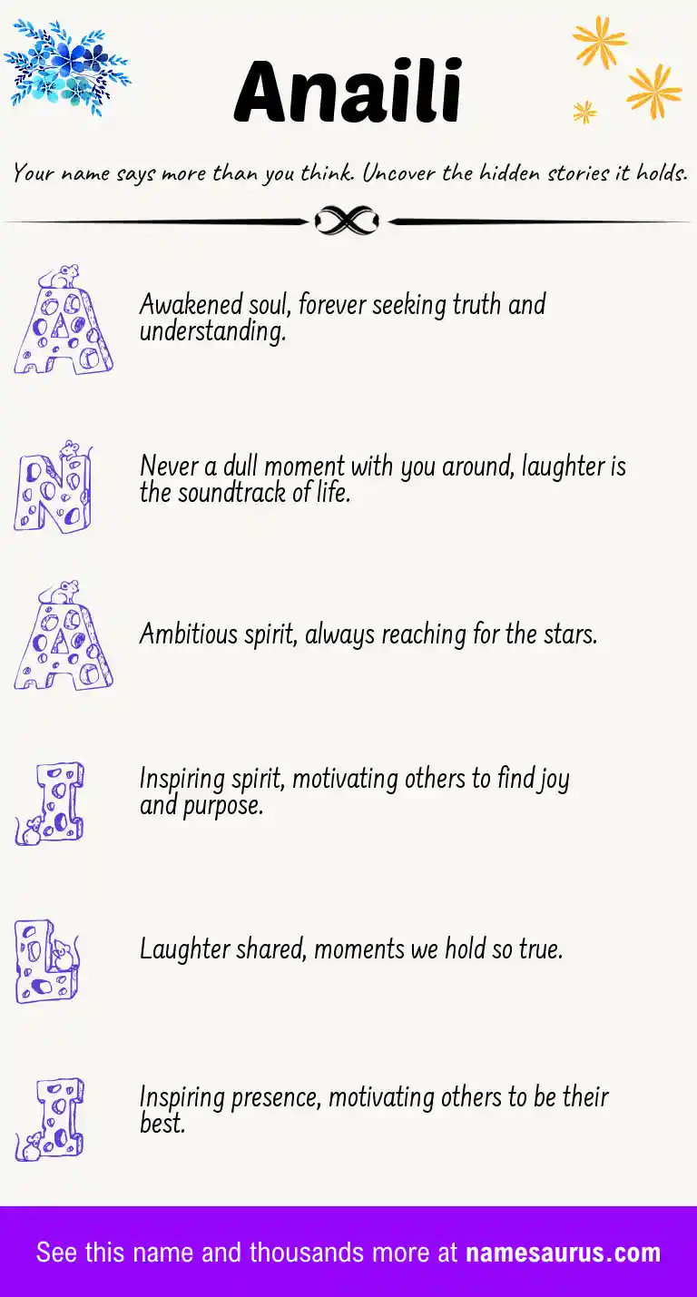 Acrostic poem about Anaili.