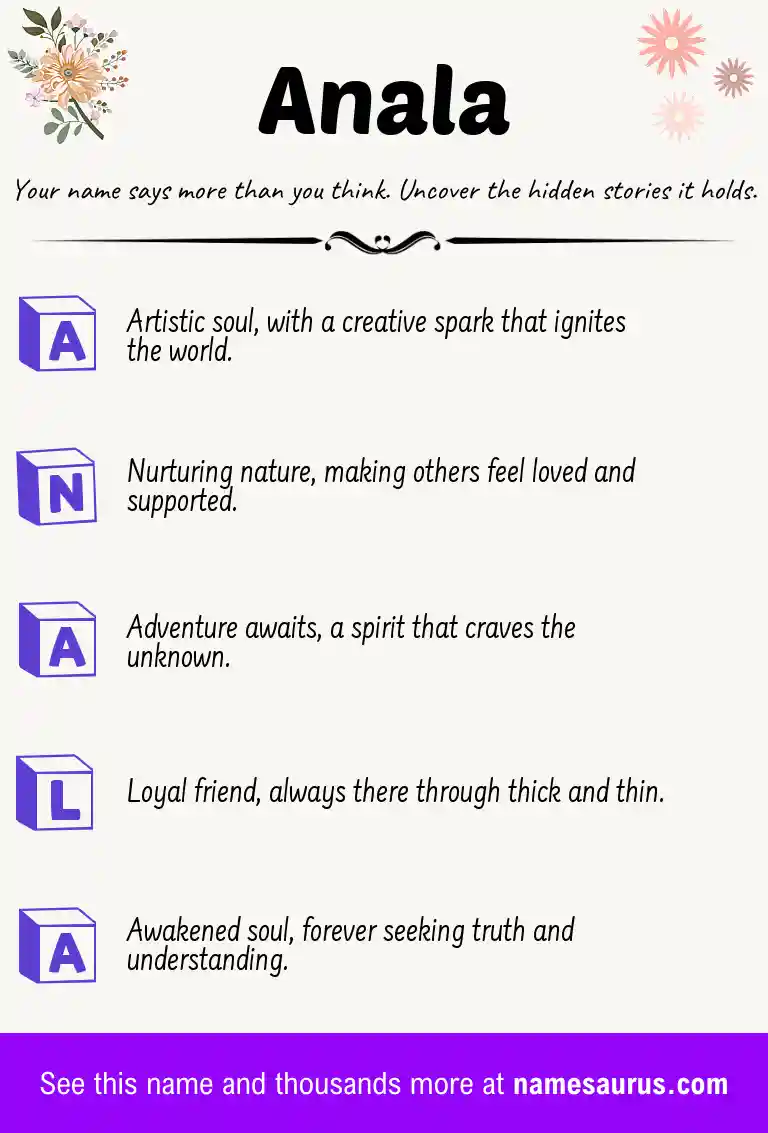 Acrostic poem about Anala.