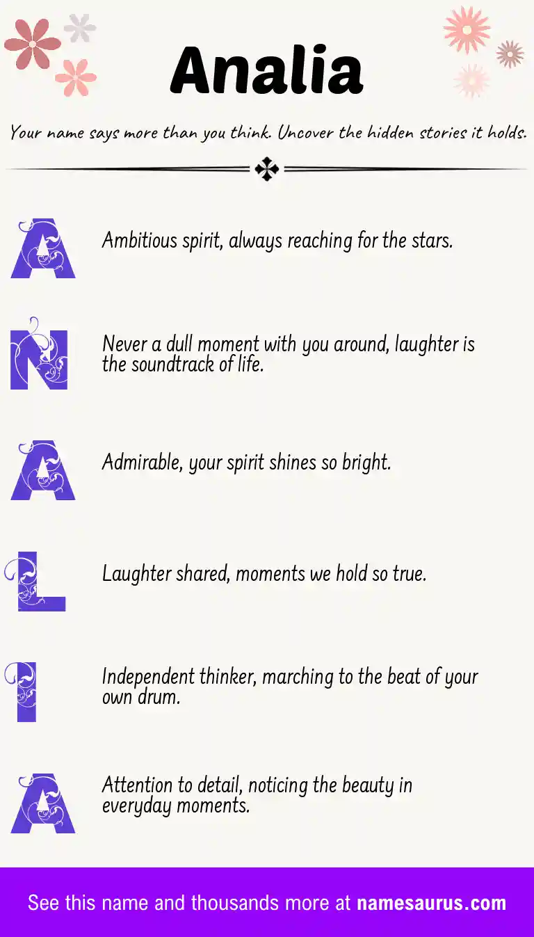 Acrostic poem about Analia.