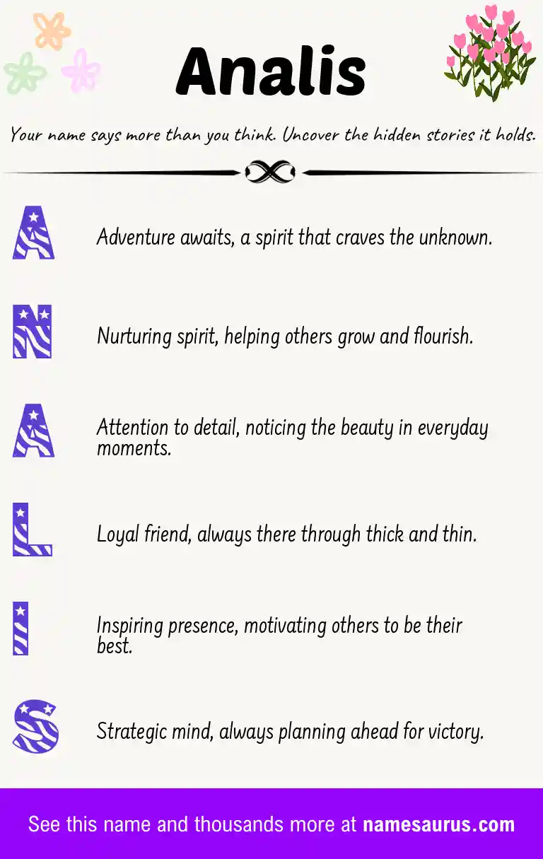 Acrostic poem about Analis.