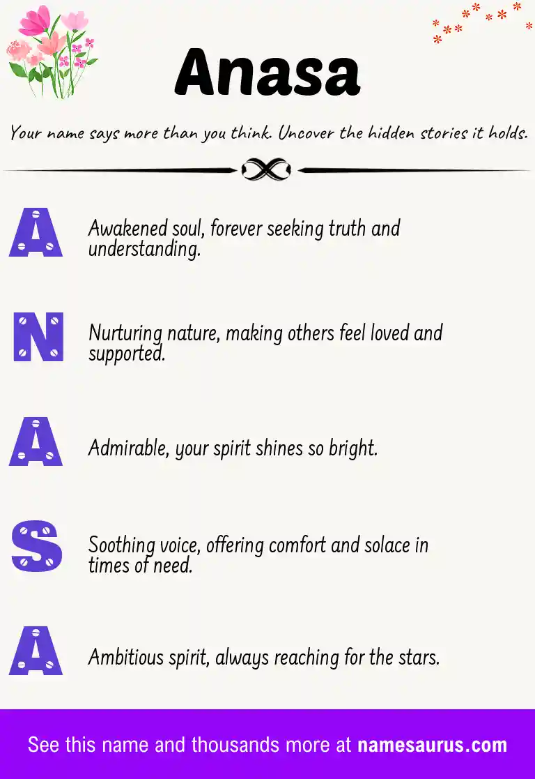 Acrostic poem about Anasa.