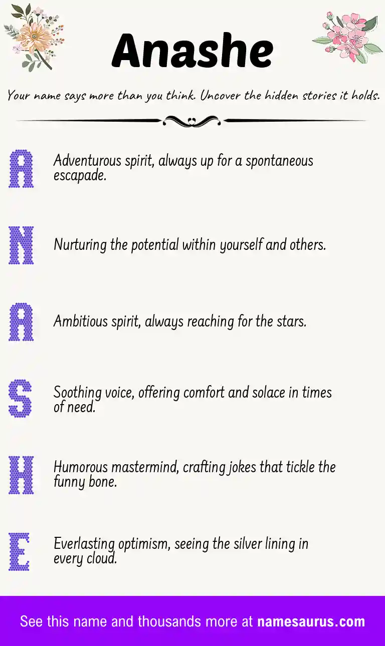 Acrostic poem about Anashe.
