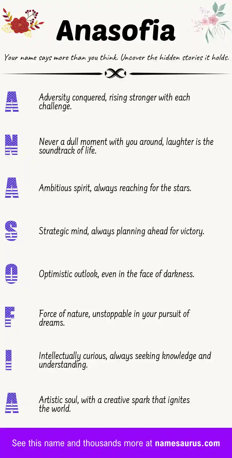 Acrostic poem about Anasofia.