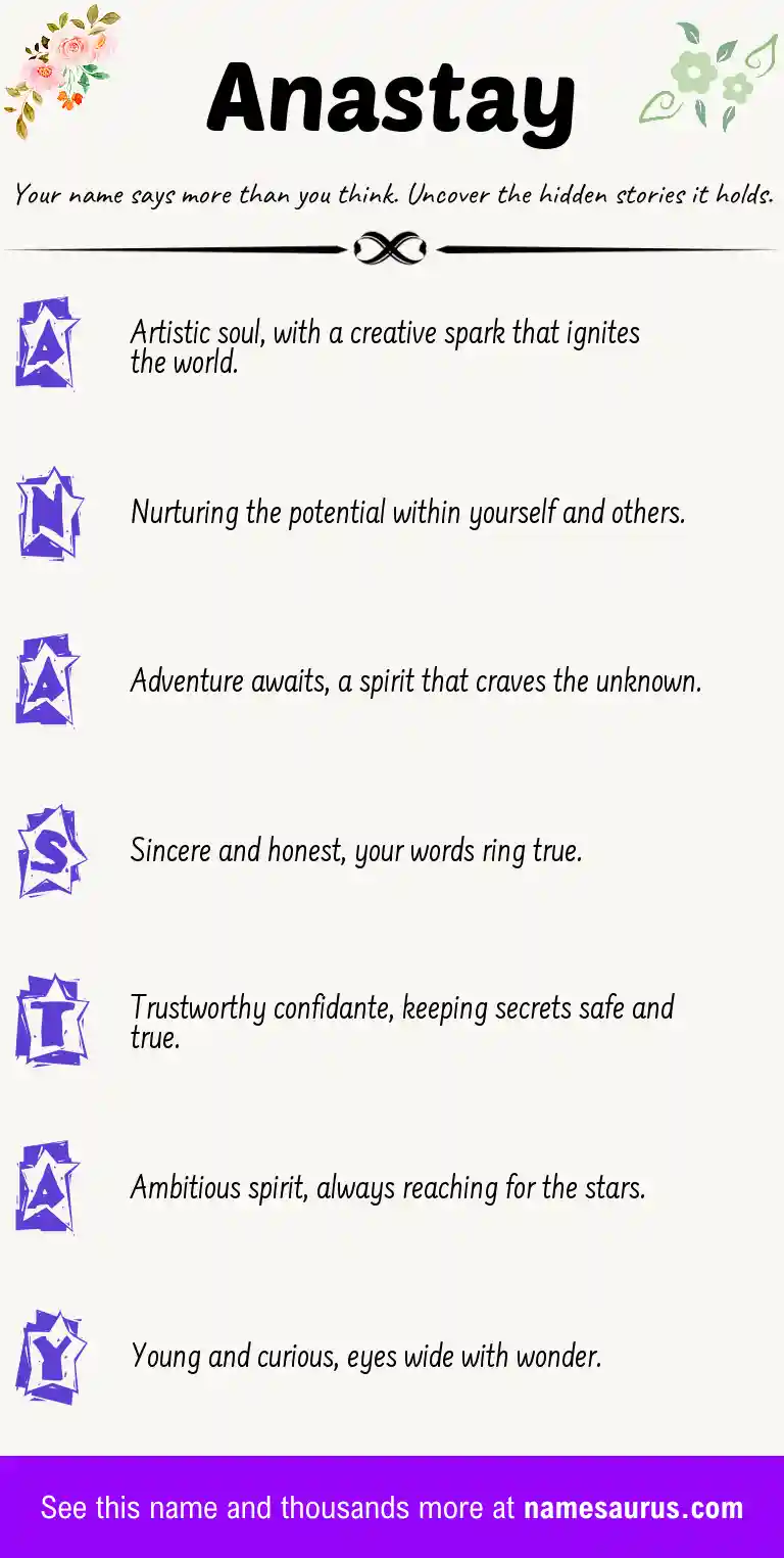 Acrostic poem about Anastay.